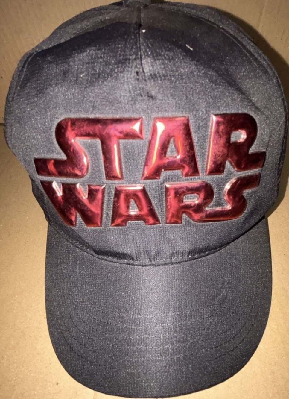 Disney Parks Star Wars Hat Size 57-61cm Black Metallic Logo Baseball Cap